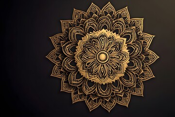 Circular Flower Mandala with vintage floral style,  mandala Oriental pattern, Hand drawn decorative element. Unique design with petal flower