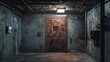 © XtravaganT - Rusty Metal Door in Abandoned Industrial Room