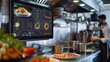 © spyrakot - High-Tech Digital Dashboard in Restaurant Kitchen for Real-Time Energy Management