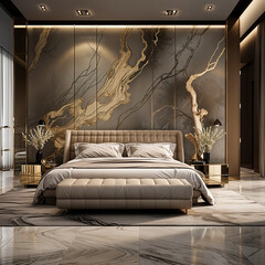 Wall Mural - Interior of a beautiful bedroom..