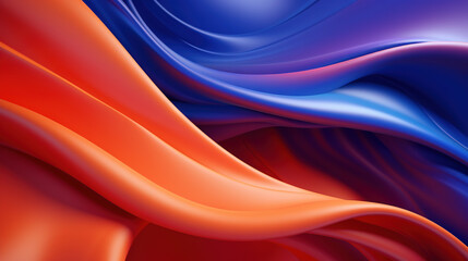 Wall Mural - vibrant abstract blue and purple waveform with fluid motion and colorful gradients. generated ai