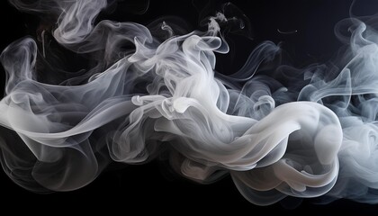 Poster - smoke on black background