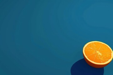 Vibrant close-up of fresh sliced orange on a crisp white background - juicy and refreshing.. Beautiful simple AI generated image