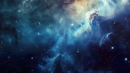 Wall Mural - Blue_nebula_Nebula_Space_background