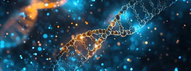 Wall Mural - dna medical cell background health life biology chromosome genetic gene. helix dna medical human cel