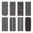 © MDSAJON - Collection of different type tire strip on white background