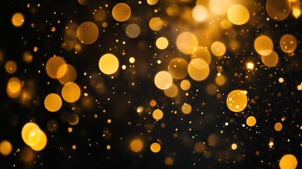 Sticker - Golden Bokeh Lights Background