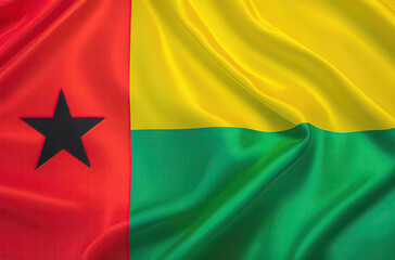 Wall Mural - guinea bissau flag for national Day or Independence Day of guinea bissau