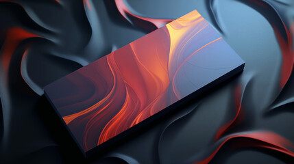 Wall Mural - a square with a red and orange design on it. there is space for text.