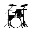© MstTania - drum kit silhouette vector illustration