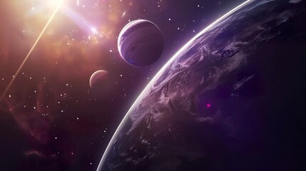 Wall Mural - Planets_Galaxy_Space_background