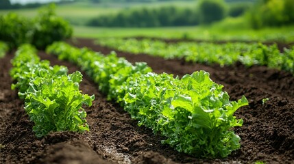 Sticker -   Green Lettuce Field