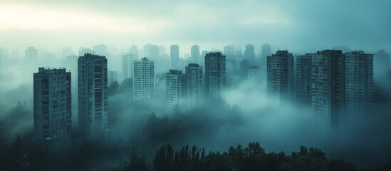 Canvas Print - Cityscape with Fog