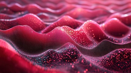 Wall Mural - Abstract Red Wave Background