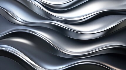 Poster - Abstract Metallic Waves