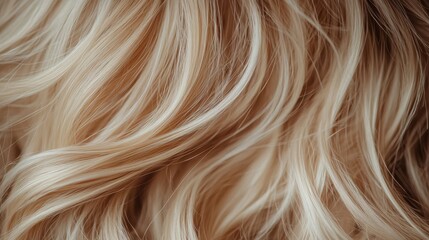 This image captures a close-up view of wavy blonde hair with natural highlights, showcasing the texture and color variations in the strands beautifully.