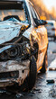© Kitta - A damaged vehicle after collision, showcasing impact and destruction
