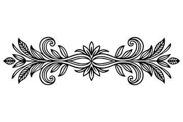 black and white floral ornament