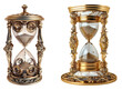 © Sawera - Vintage golden hourglass isolated on transparent background, set of
