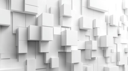 Wall Mural - Abstract White Geometric Structure