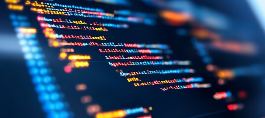 Close Up Of A Computer Screen Displaying Programming Code, Javascript, Css, And Html.
