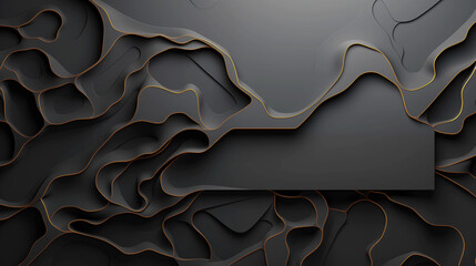 Wall Mural - a black and gold abstract background with a black square in the middle