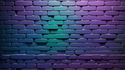 Wall Mural - Closeup abstract background image of a colorful old brick wall texture in fantasy purple and pink colors
