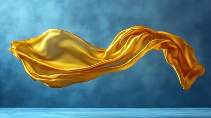 Canvas Print - Flowing Golden Fabric