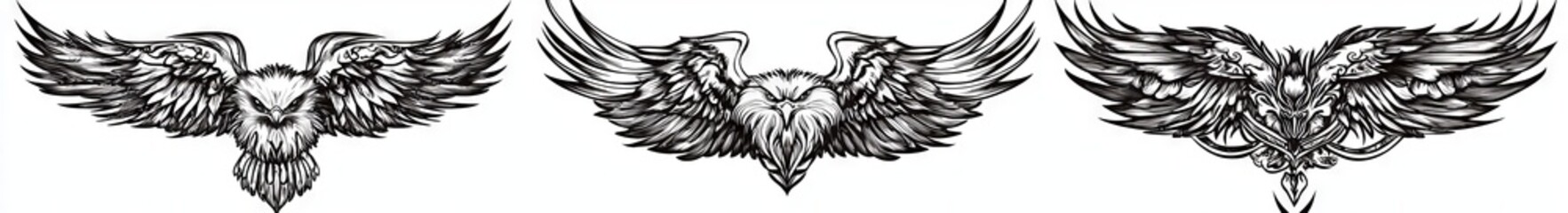 The image shown here is an isolated eagle illustration ink sketch from a vintage engraving.