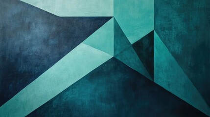 Abstract geometric pattern in teal and blue colors.