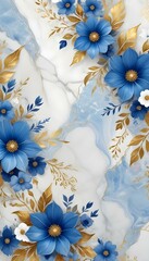 Sticker - digital floral background pattern