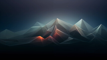 Wall Mural - a mountain range is shown in a dark blue background