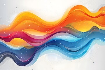 Wall Mural - Vibrant Waves of Color in Abstract Design