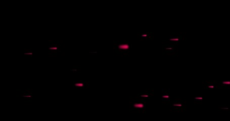 Sticker - Animation of glowing red light trails moving over black background