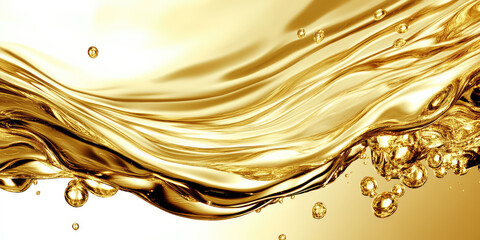 Wall Mural - 3d style Gold liquid texture background, abstract golden backdrop