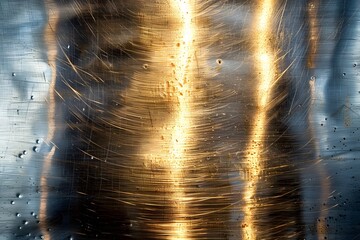 Wall Mural - Abstract Reflection of Light on a Metallic Surface