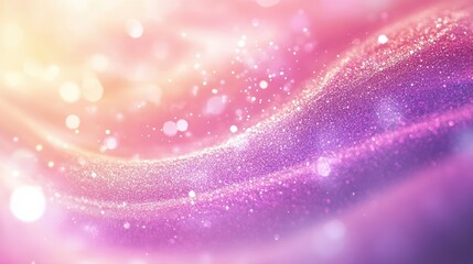 Wall Mural - Pink and White Glitter with Bokeh Lights Abstract Background