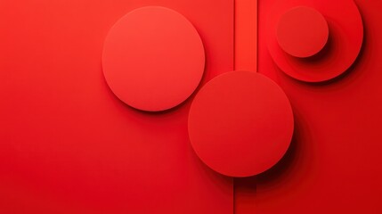 Canvas Print - Red Circle Abstract Background