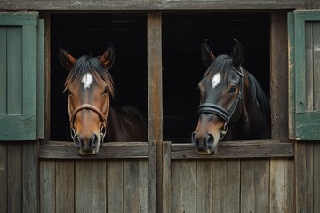 stable housing two polo ponies