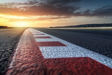 Start of road racing on the racetrack