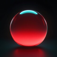 Wall Mural - Red and Blue Glass Sphere Abstract Background