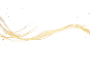 Wall Mural - luminous gold wavy line light line golden wave lights golden stars dust trail sparkling particles is