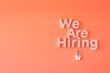 © ChaoticMind - A vibrant orange background with the words 'We Are Hiring' in bold text, accompanied by an open padlock symbol, conveying job opportunities and hiring intent.