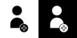 © Krupal - Add a new user icon Isolated flat vector in outline