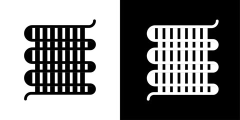 Condenser coil icon Isolated flat vector in outline