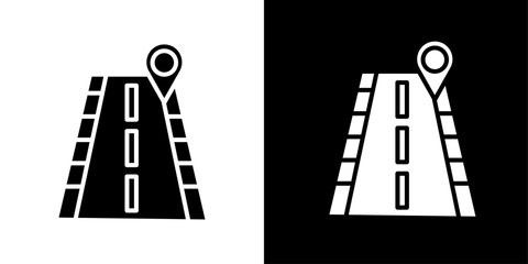 Roadmap icon Isolated flat vector in outline