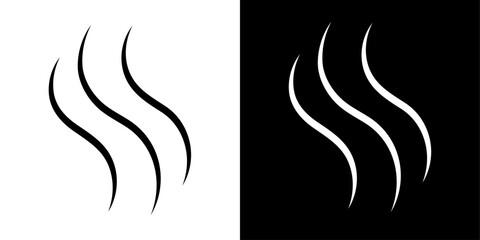 Smoke steam icon Isolated flat vector in outline