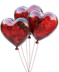 An anniversary celebration heart balloon on a white background.