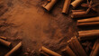 © Belho Med - aromatic cinnamon sticks and star anise on rustic brown background