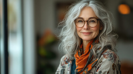 beautiful smiling elderly grey-haired woman holding notebook and pen, grandmother, writer, old lady, home background, pensioner, retired, elderly lifestyle, female portrait, wrinkles, business woman